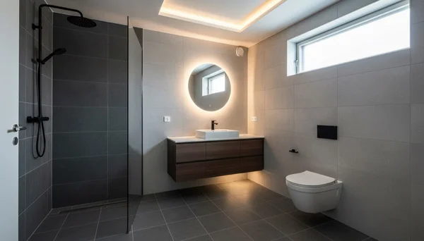 Kylpyhuone ennen ja jälkeen saneerauksen